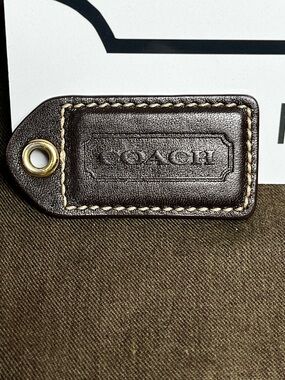 Coach Brown 2.75” Leather Hangtag